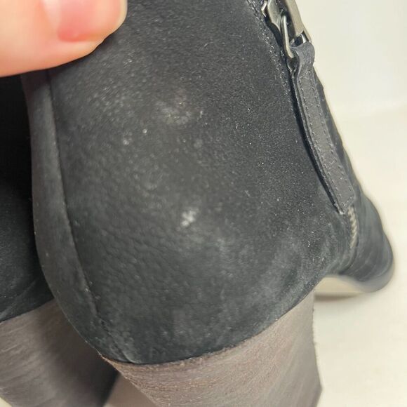 Paul Green Malibu Black Suede Ankle Boots Leather Booties Size 5.5 UK 8 US - Picture 10 of 10